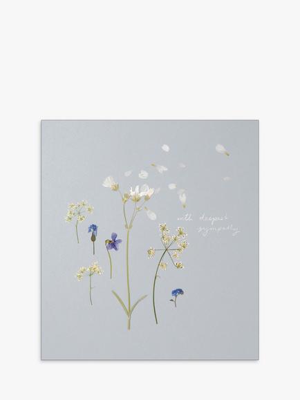 Woodmansterne Parsley & Violets Sympathy Card, Multi