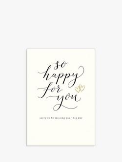 Woodmansterne So Happy For You Wedding Card, Multi