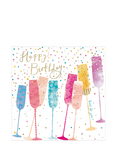 Woodmansterne Champagne Glasses Birthday Card