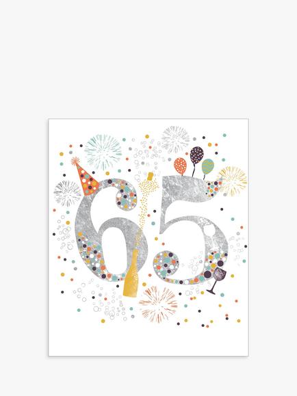 Woodmansterne 65th Birthday Card, Multi