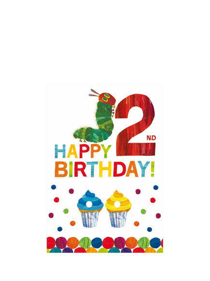 Woodmansterne Caterpillar Cakes 2nd Birthday Card, Multi