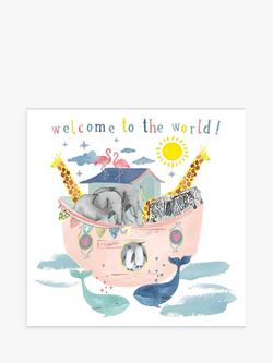 Woodmansterne Noah's Ark New Baby Card, Multi