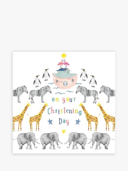 Woodmansterne Into the Ark Christening Card, Multi