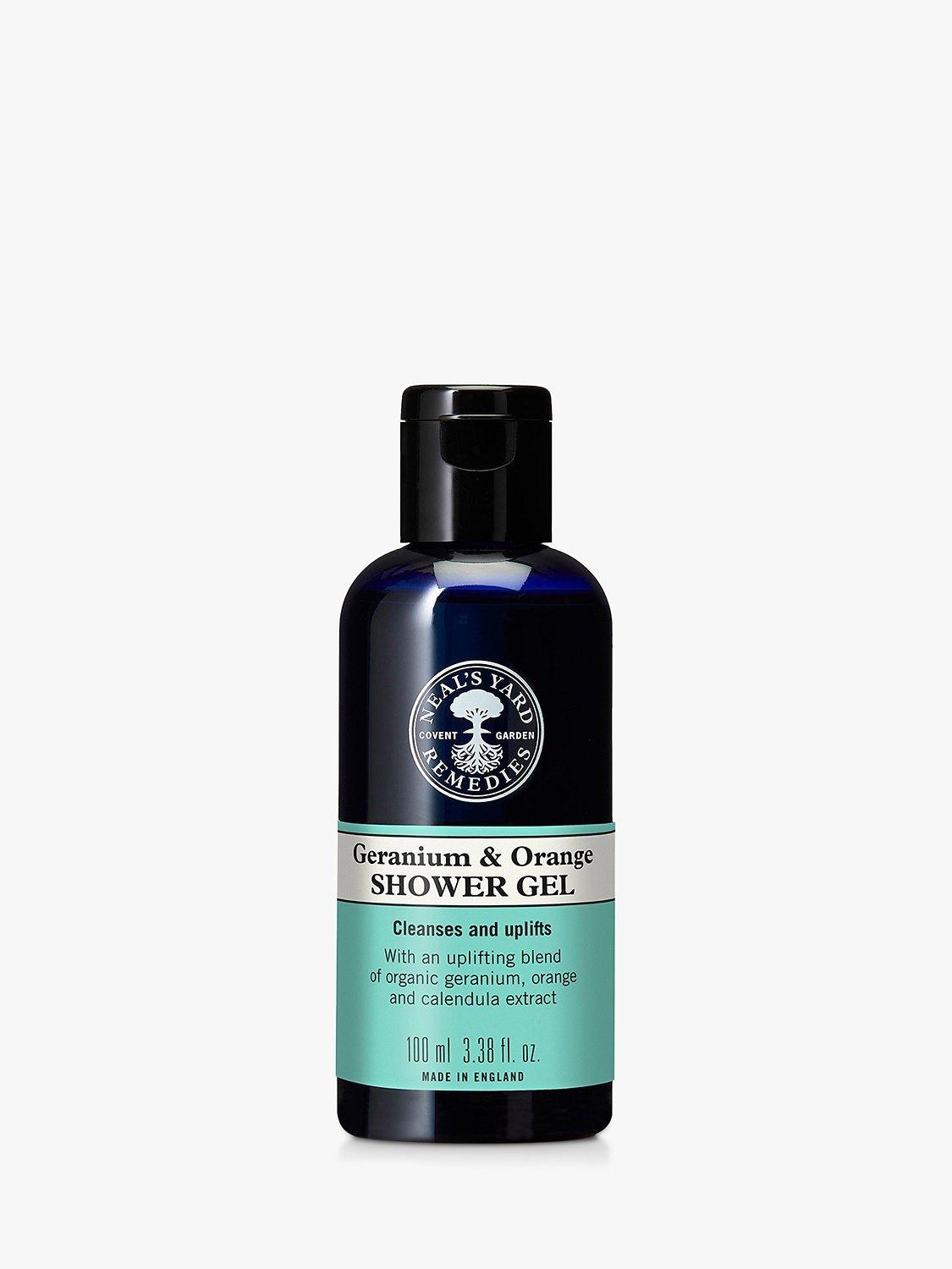 Product image 1 of 1, which shows Neal's Yard Remedies Geranium & Orange Shower Gel, 100ml