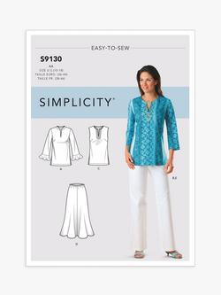 Simplicity Misses' and Women's Skirt, Pants, Tunic and Scarf Sewing Pattern, S9130, Bb
