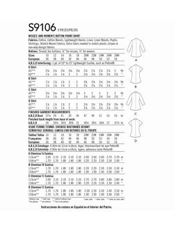Simplicity Women's Button Front Shirt Sewing Pattern, S9106 - view 2, Bb