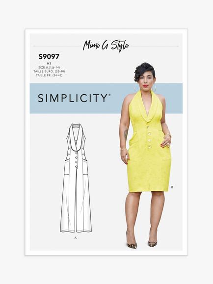 Simplicity Misses' Dess and Jumpsuit Sewing Pattern, S9097, U5