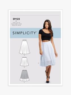 Simplicity Misses' 3/4 Circle Skirt Sewing Pattern, S9123H5, 