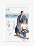 Simplicity Women's and Men's Lounge Pants, Shorts and Robe Sewing Pattern, SS9131