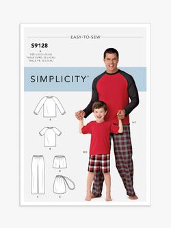 Simplicity Boys' and Men's Loungewear and Bag Sewing Pattern, S9128A, 