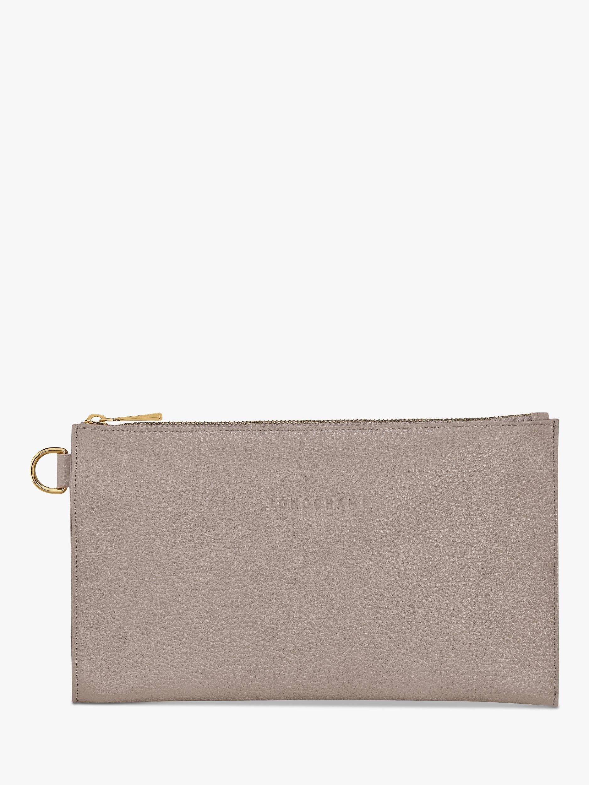 Longchamp Le Foulonné Leather Pouch Bag, Turtledove