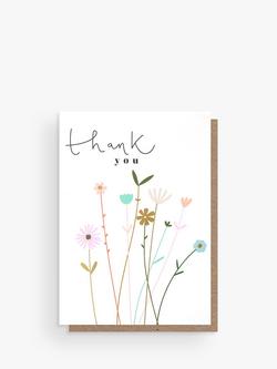 Caroline Gardner Flowers Thank You Card, Multi