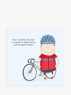 Rosie Made A Thing Lycra Cyclist Greeting Card, Multi
