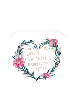 The Proper Mail Company Foliage Heart Wedding Card, Multi