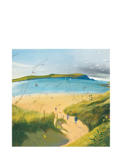 Woodmansterne Peaceful Beach Greeting Card, Multi