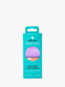 Adios Plastic Dog Poop Bags, Pack of 8, Multi