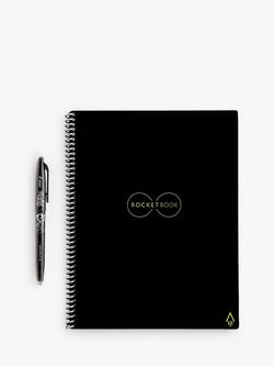 Rocketbook Letter Infinity Smart Notebook, Black, Black