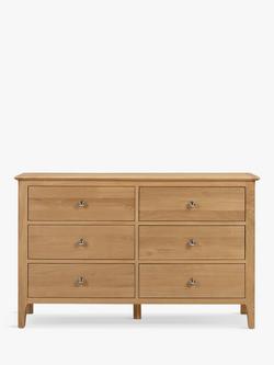 Julian Bowen Cotswold 6 Drawer Wide Chest, Natural - view 2, Natural
