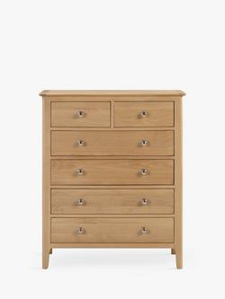 Julian Bowen Cotswold 6 Drawer Chest, Natural - view 2, Natural