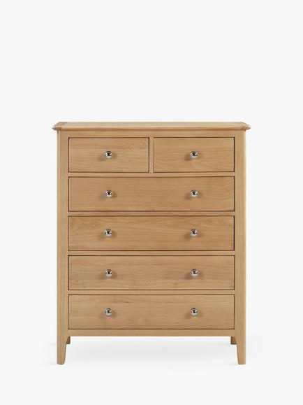 Julian Bowen Cotswold 6 Drawer Chest, Natural - view 2, Natural