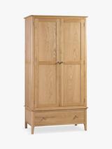 John Lewis St Ives Double Wardrobe with 1 Drawer White