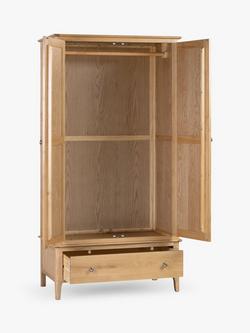 Julian Bowen Cotswold Double Wardrobe with 1 Drawer, Natural - view 2, Natural