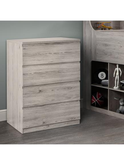 Julian Bowen Jupiter 4 Drawer Chest, Grey, Grey