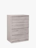 Julian Bowen Jupiter 4 Drawer Chest, Grey