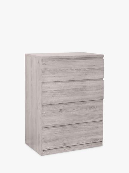 Julian Bowen Jupiter 4 Drawer Chest, Grey - view 2, Grey