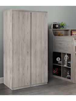 Julian Bowen Jupiter Double Wardrobe, Grey - view 2, Grey