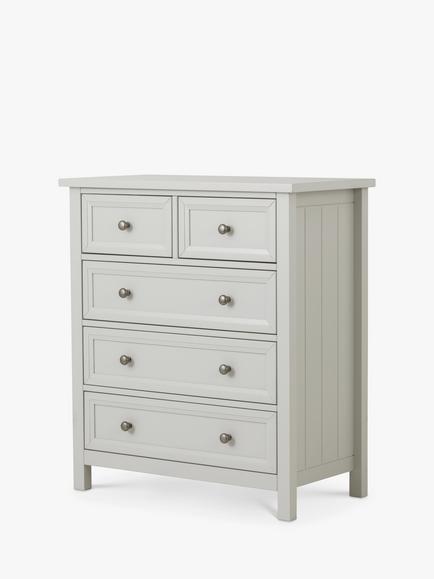 Julian Bowen Maine 5 Drawer Chest, Grey