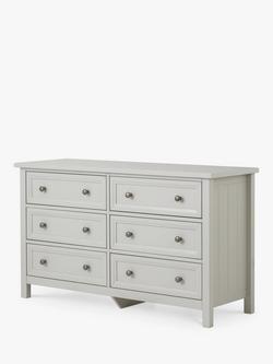 Julian Bowen Maine 6 Drawer Wide Chest, Grey
