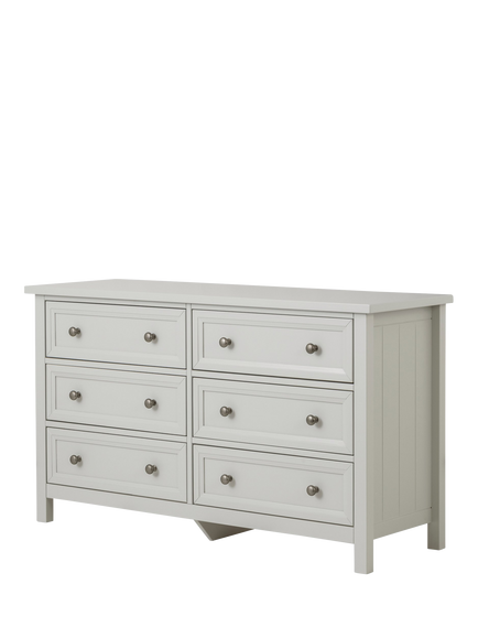 Julian Bowen Maine 6 Drawer Wide Chest, Grey