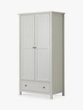 Julian Bowen Maine Double Wardrobe with 1 Drawer, Grey