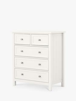 Julian Bowen Maine 5 Drawer Chest, Surf White, Surf White