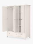 Julian Bowen Maine Triple Wardrobe with 2 Drawers, White