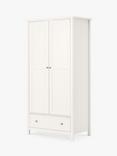 Julian Bowen Maine Double Wardrobe with 1 Drawer, White