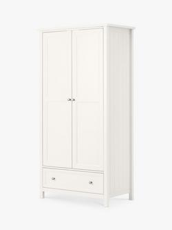Julian Bowen Maine Double Wardrobe with 1 Drawer, Surf White - view 2, Surf White