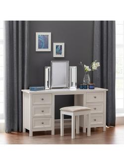 Julian Bowen Maine Dressing Table, Surf White - view 2, White