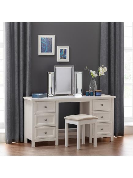 Julian Bowen Maine Dressing Table, Surf White - view 2, White