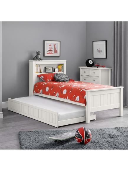 Julian Bowen Maine Under-Bed Frame, Single, White - view 2, White