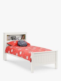 Julian Bowen Maine Bookcase Bed Frame, Single, Surf White, Surf White