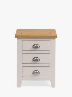 Julian Bowen Richmond 3 Drawer Bedside Table, Grey - view 2, Grey