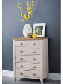 Julian Bowen Richmond 6 Drawer Chest, Grey - view 2, Grey