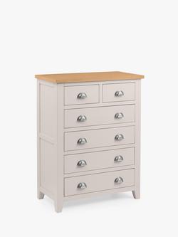 Julian Bowen Richmond 6 Drawer Chest, Grey, Grey