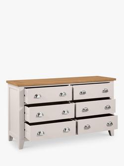 Julian Bowen Richmond 6 Drawer Wide Chest, Grey - view 2, Grey