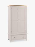 Julian Bowen Richmond Double Wardrobe with 1 Drawer, Grey