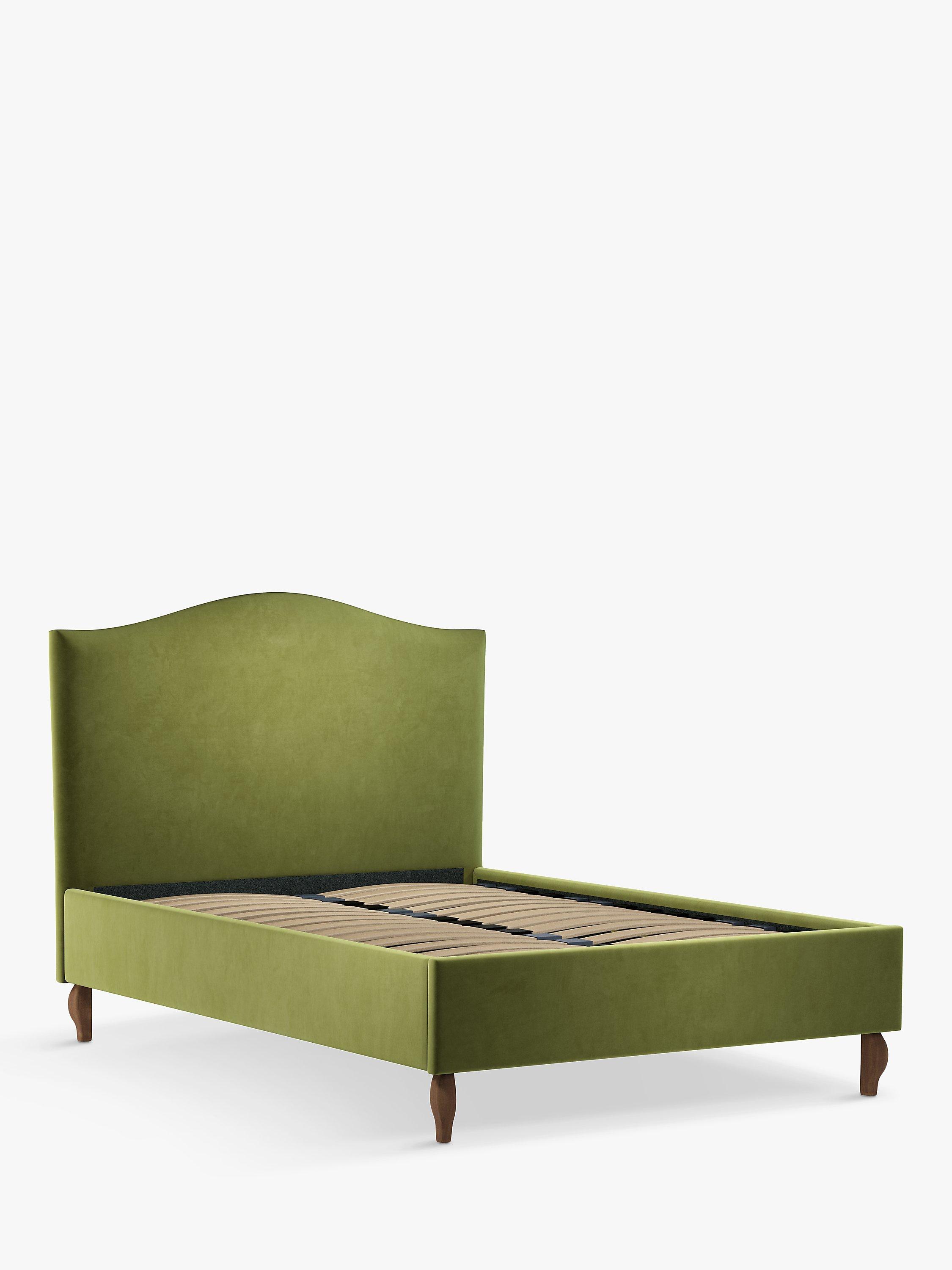 John Lewis Charlotte Upholstered Bed Frame, King Size, Deep Velvet Olive
