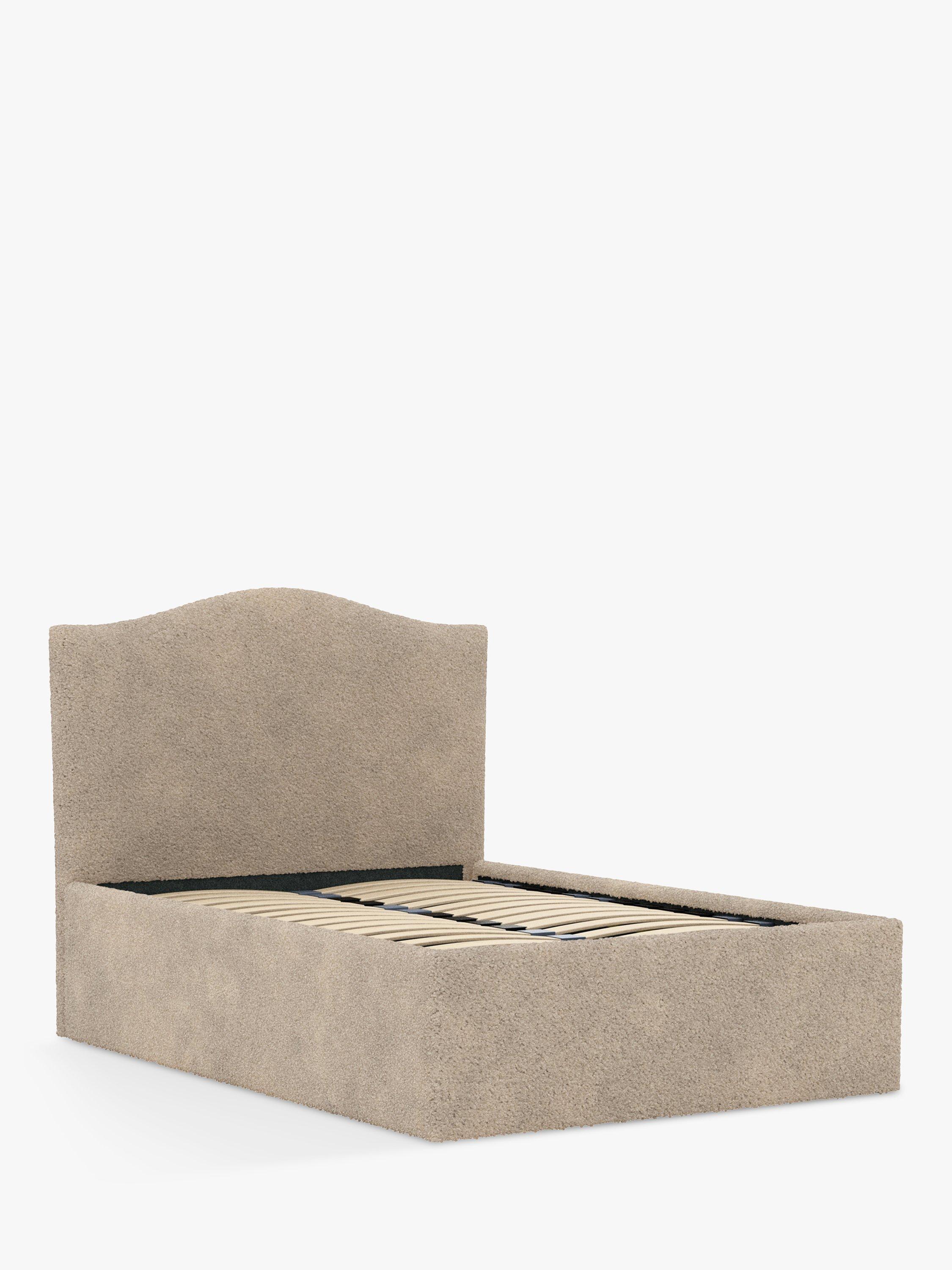 John Lewis Charlotte Ottoman Storage Upholstered Bed Frame, Double, Boucle Beige