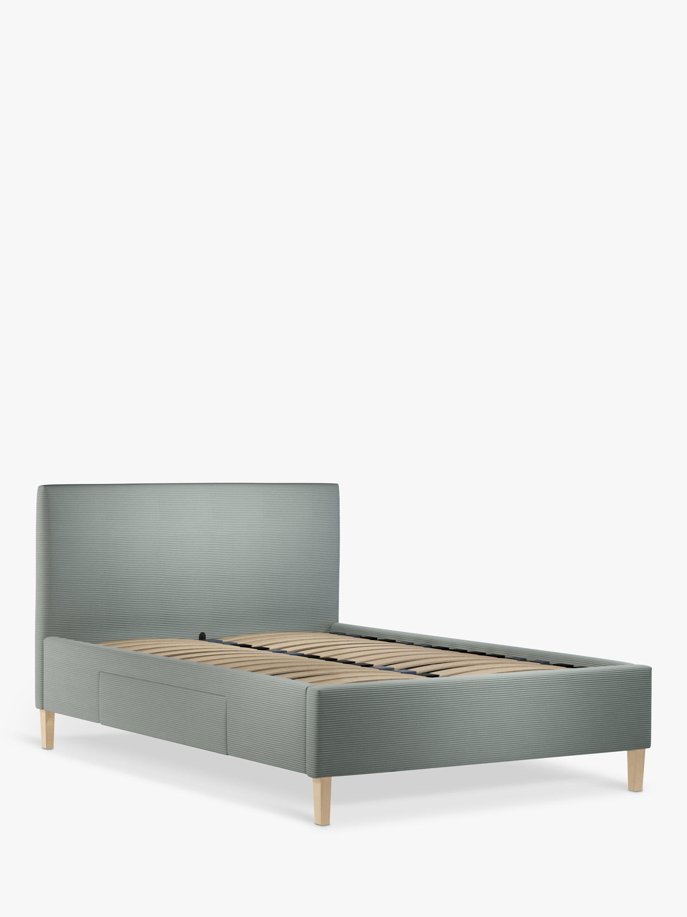 John Lewis Emily 2 Drawer Storage Upholstered Bed Frame, Double, Cord Duck Egg